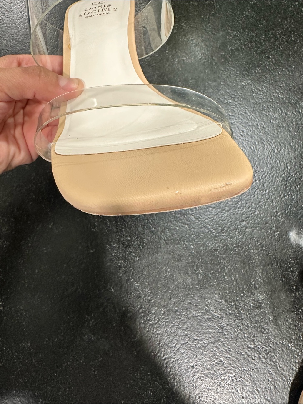 Oasis Society Clear-Strap Sandals in Nude - Picture 8 of 10